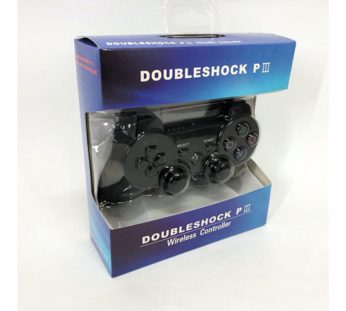 Бездротовий ігровий геймпад Doubleshock PS3/PC акумуляторний джойстик з функцією вібрації. Колір: чорний ZC-34 за 460 грн