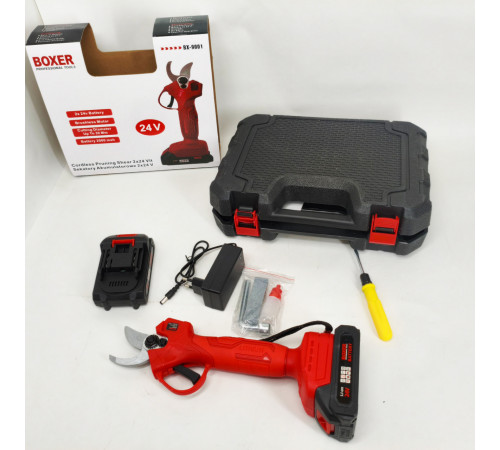 Секатор аккумуляторный Boxer BX-9001 2 АКБ 24В MJ-55
