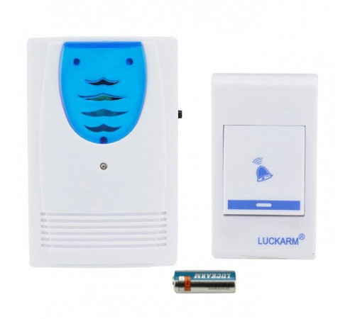 Дверной звонок от батареек Luckarm Intelligent 8203 беспроводной. Цвет: голубой IA-90