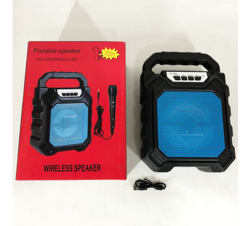 Бездротова портативна колонка Bluetooth YF-668BT. Колір: синій QP-77 за 481 грн