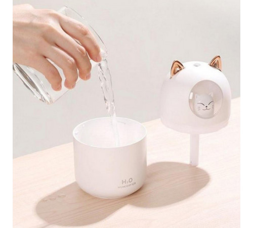 Увлажнитель воздуха Humidifier H2O Cat USB с котиком на 300мл. Цвет: белый LJ-67