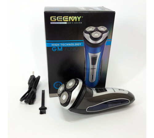 Бритва сеточная профессиональная GEEMY GM-7090, Мужская бритва на батарейках, Бритвы электрические XS-73
