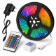 Светодиодная лента SMD 3528 RGB 5м с пультом и блоком питания гирлянда WM-91