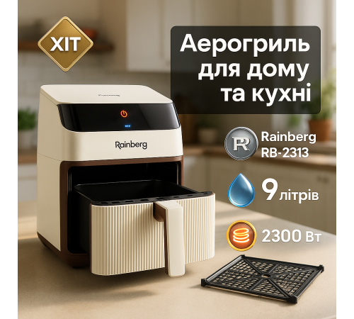 Фритюрниця для фрі настільна Rainberg, Фритюрниця без олії для ресторану, Безмасляна домашня фрітюрниця JC-25