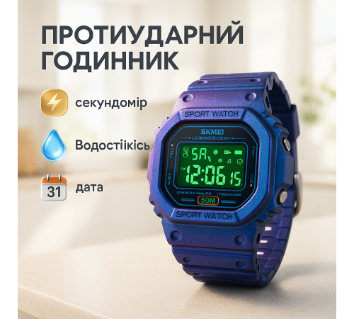 Водонепроницаемые наручные часы для мужчин SKMEI, Электронные спортивные часы Стильные армейские AF-84