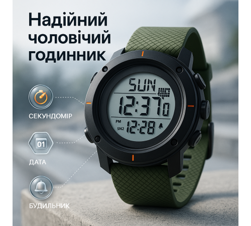 Часы водонепроницаемые и противоударные SKMEI, Военные часы для военнослужащих Армейские милитари ZM-48