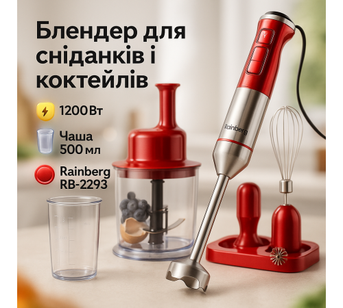 Портативный блендер для смешивания, Кухонный комбайн металлический, Электрический блендер для взбивания ZF-68