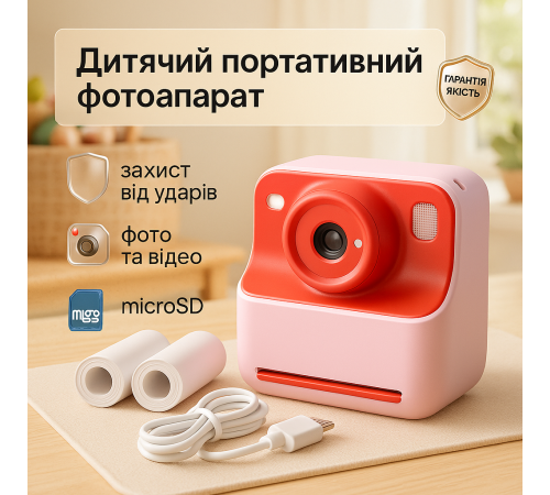 Игрушечный детский фотоапарат Y708, Мгновенная печать для детей, Мгновенная печать снимков HX-34