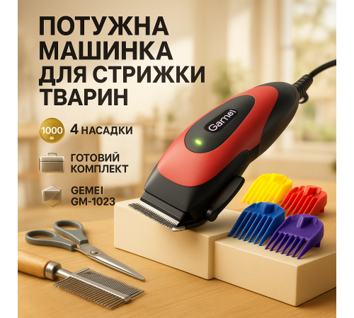 Машина для стрижки домашних животных Gemei, Безопасная электрическая машинка для стрижки собак NY-56