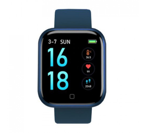 Smart Watch T80S, два браслета, температура тела, давление, оксиметр. Цвет: синий ED-10