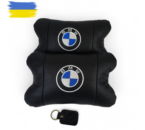Автоподушка під голову BMW, Сувенірні автомобільні подушки, Авто подушка під шию, Авто подушки в машину JC-65
