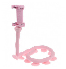 Гнучкий тримач для телефону з універсальними присосками Cute Worm Lazy Holder. Колір: рожевий KG-83