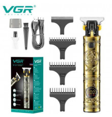 Набор для стрижки с зарядкой VGR V-097, Профессиональная машинка для стрижки волос с насадками LG-67
