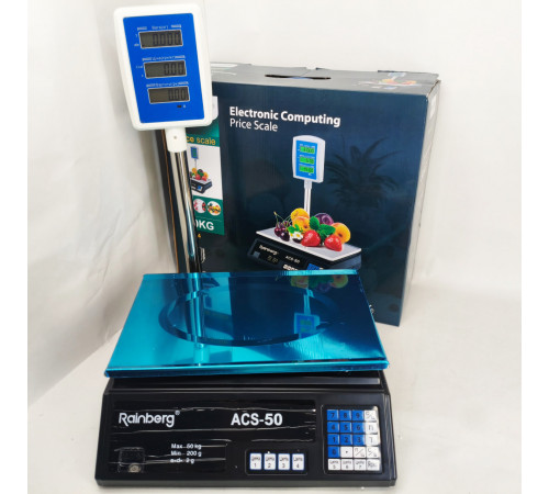 Веса электронные 50 кг Rainberg RB-304 50кг, Весы электронные торговые цифровые, Весы для рынка VS-72