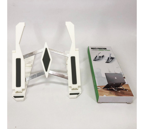 Підставка для ноутбука Multi-Position foldable bracket JC-25 8х22смСтильна підставка. Колір: білий BF-58