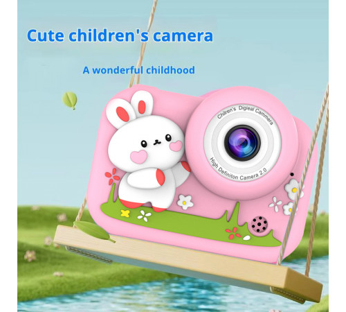 Детский фотоаппарат M03 PINK RABBIT EP-48
