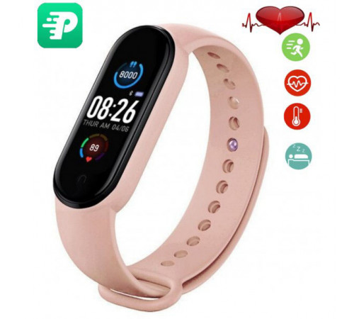Смарт браслет M5 Smart Bracelet Фітнес трекер Watch Bluetooth. Колір рожевий JM-99 за 385 грн
