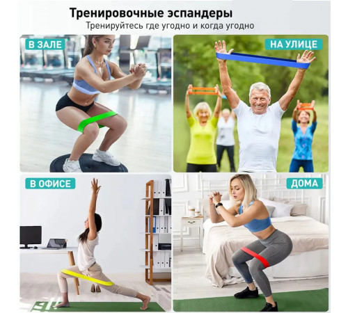 Гумка для фітнесу тренувальна, Еспандери трубчасті, Еспандер гумка фітнес, Еспандер для стретчинга LS-38