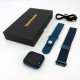 Smart Watch T80S, два браслета, температура тела, давление, оксиметр. Цвет: синий ED-10