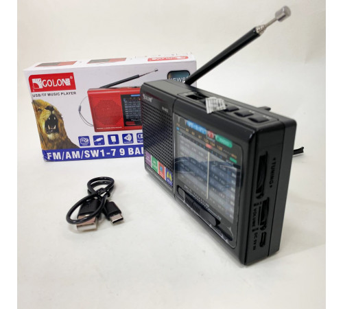 Ретро радіоприймач аналоговий MP3 USB Golon RX-6622, Найпростіший радіоприймач, Радіоприймачі з флешкою EU-44