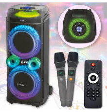 Портативная акустическая колонка ZXX-9900 с 2 микрофонами динамики 2х10 дюймов KE-70