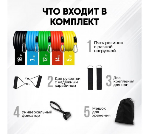 Эспандер петля для турника exercise pipe, Жгут эспандер для занятия Лента пилатеса YC-24