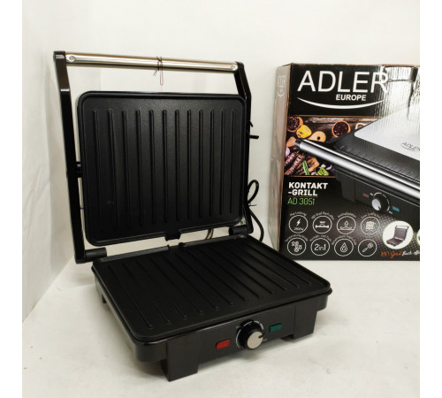 Потужний гриль для домашнього використання Adler AD 3051 2800Вт, Контактний гриль для шашликів EY-49