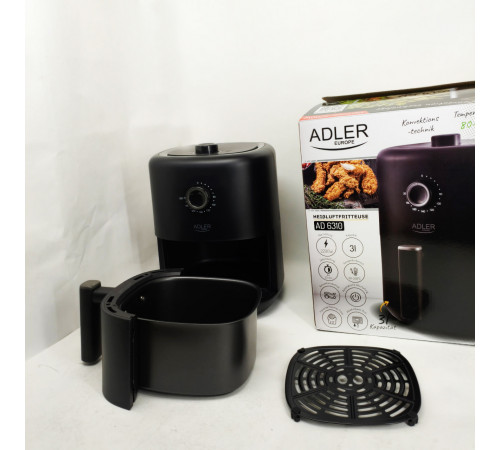 Аэро-фритюрница без масла с таймером Adler AD 6310 2200Вт 3Л, Безмасляная фритюрница с таймером PS-40
