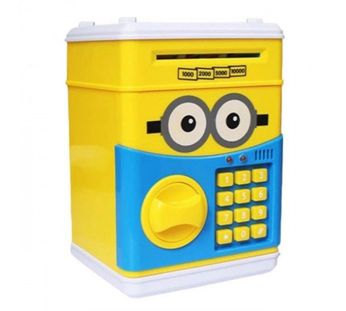 Детская копилка-сейф UKC электронная Minion с кодовым замком и купюроприемником Банкомат для денег Миньон OL-47