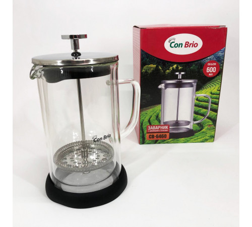 Заварники для чая и кофе Con Brio CB-6460 600 мл, Френч-пресс для дома и офиса Заварочник кухни BJ-89