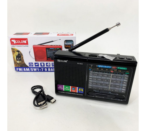 Ретро радіоприймач аналоговий MP3 USB Golon RX-6622, Найпростіший радіоприймач, Радіоприймачі з флешкою EU-44