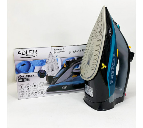 Електрична праска з керамічним покриттям ADLER AD 5032 3000Вт, Домашня електрична праска EM-81