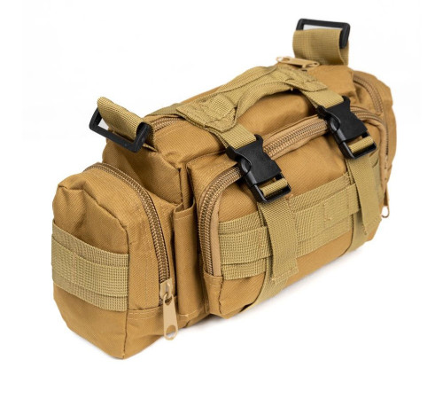 Сумка - підсумок тактична поясна Tactical військова, сумка нагрудна з ременем на плече 5 літрів кордура LU-33