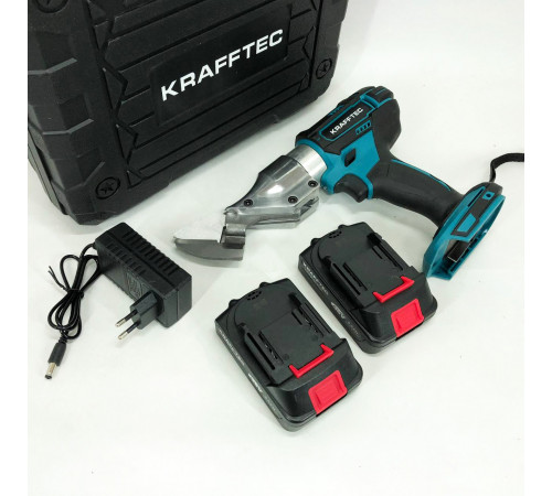 Продольная резка металла Krafftec, Ножницы по металлу для гофры, Электрические высечные ножницы FN-63
