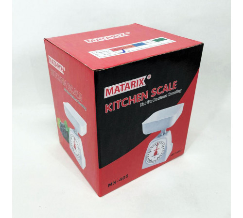 Прості кухонні ваги з чашею тарілкою MATARIX MX-405 5 кг красные, Ваги вага для кухні QX-84