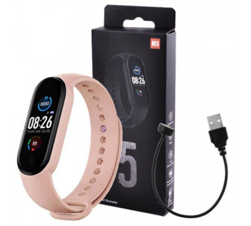 Смарт браслет M5 Smart Bracelet Фітнес трекер Watch Bluetooth. Колір рожевий JM-99 за 385 грн