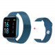 Smart Watch T80S, два браслета, температура тела, давление, оксиметр. Цвет: синий ED-10