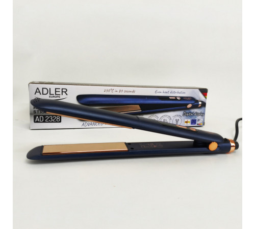 Бережный выпрямитель волос Adler AD 2328 50Вт, Утюжок плойка щетка для выпрямления волос BU-62