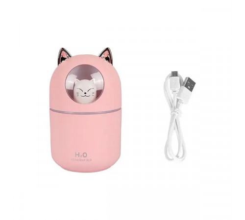 Увлажнитель воздуха Humidifier H2O Cat USB с котиком на 300мл. Цвет: розовый TR-22