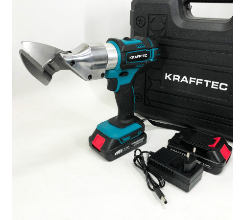 Продольная резка металла Krafftec, Ножницы по металлу для гофры, Электрические высечные ножницы FN-63