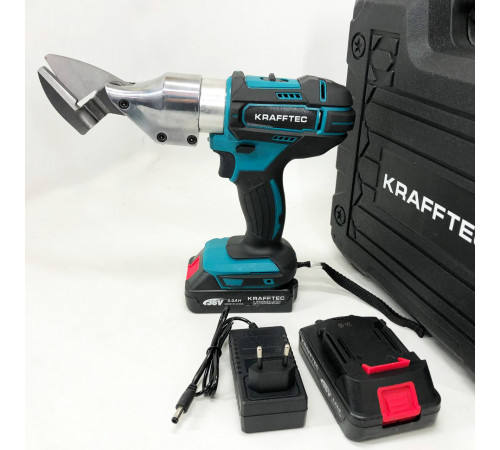 Продольная резка металла Krafftec, Ножницы по металлу для гофры, Электрические высечные ножницы FN-63