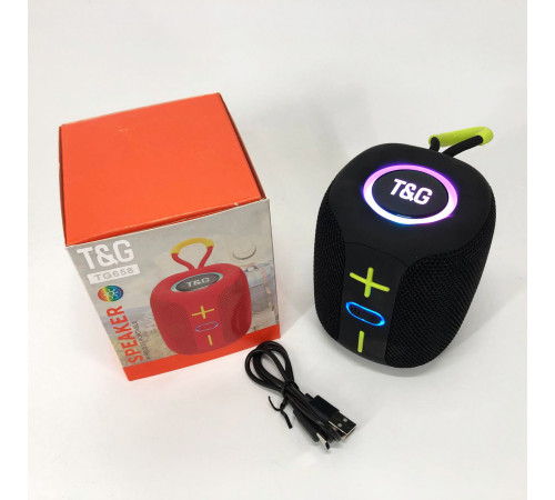 Bluetooth колонка с встроенной светодиодной подсветкой TG658, Колонка с ргб подсветкой HU-54