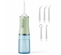Ирригатор для чистки зубов и полости рта Oral Irrigator с аккумулятором и сменными насадками Green GF-63