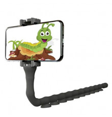 Гнучкий тримач для телефону з універсальними присосками Cute Worm Lazy Holder. Колір: чорний GY-78