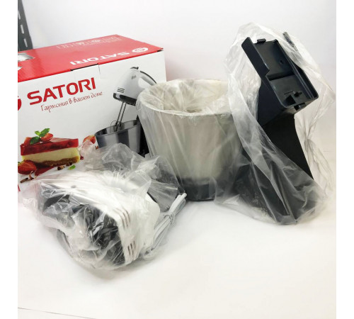Миксер с чашей и блендером Satori, Миксер для теста, ручной 7 скоростей Миксеры с чашей FP-92