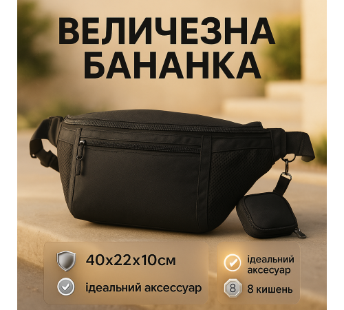 Бананка на каждый день, Городская сумка на грудь для мужчин Мужская бананка на пояс грудь NZ-14