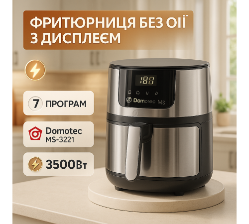 Мультиварки и аэрогрили Domotec MS-3221 3500Вт 7л, Аппарат для приготовления картофеля фри FA-82