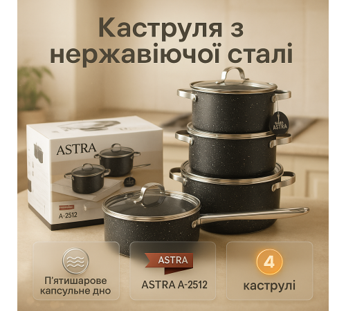 Набор качественных каструль, Набор практичных кастрюль Качественный кастрюль JS-10