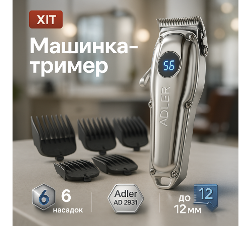 Электрическая машинка для стрижки бытовая, Беспроводной профессиональный триммер для мужской стрижки JU-30
