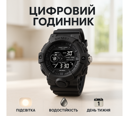 Годинник наручний електронний тактичний SKMEI 2225BK, Годинник військовий чоловічий NG-58